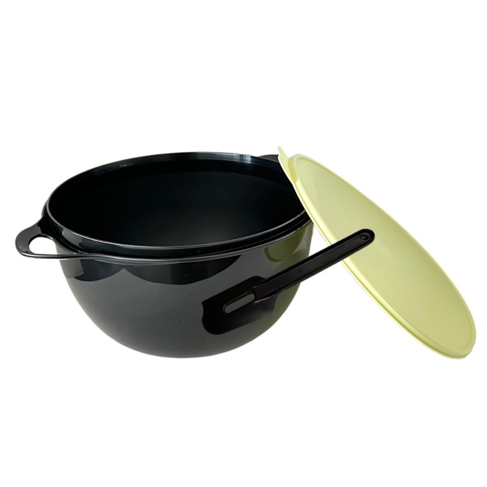 Tupperware Black Bowl with Yellow Lid